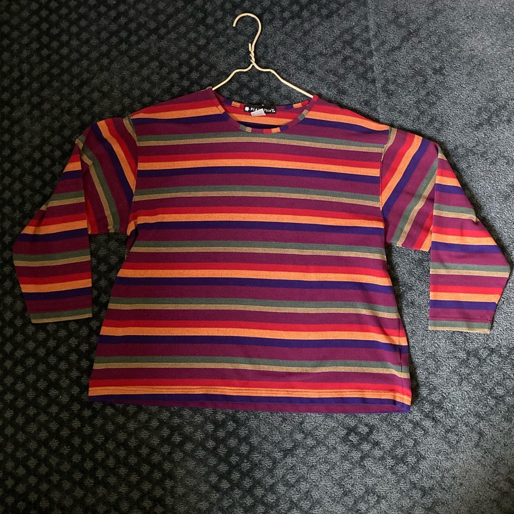 Vintage Blast Point Striped Shirt Unisex size L